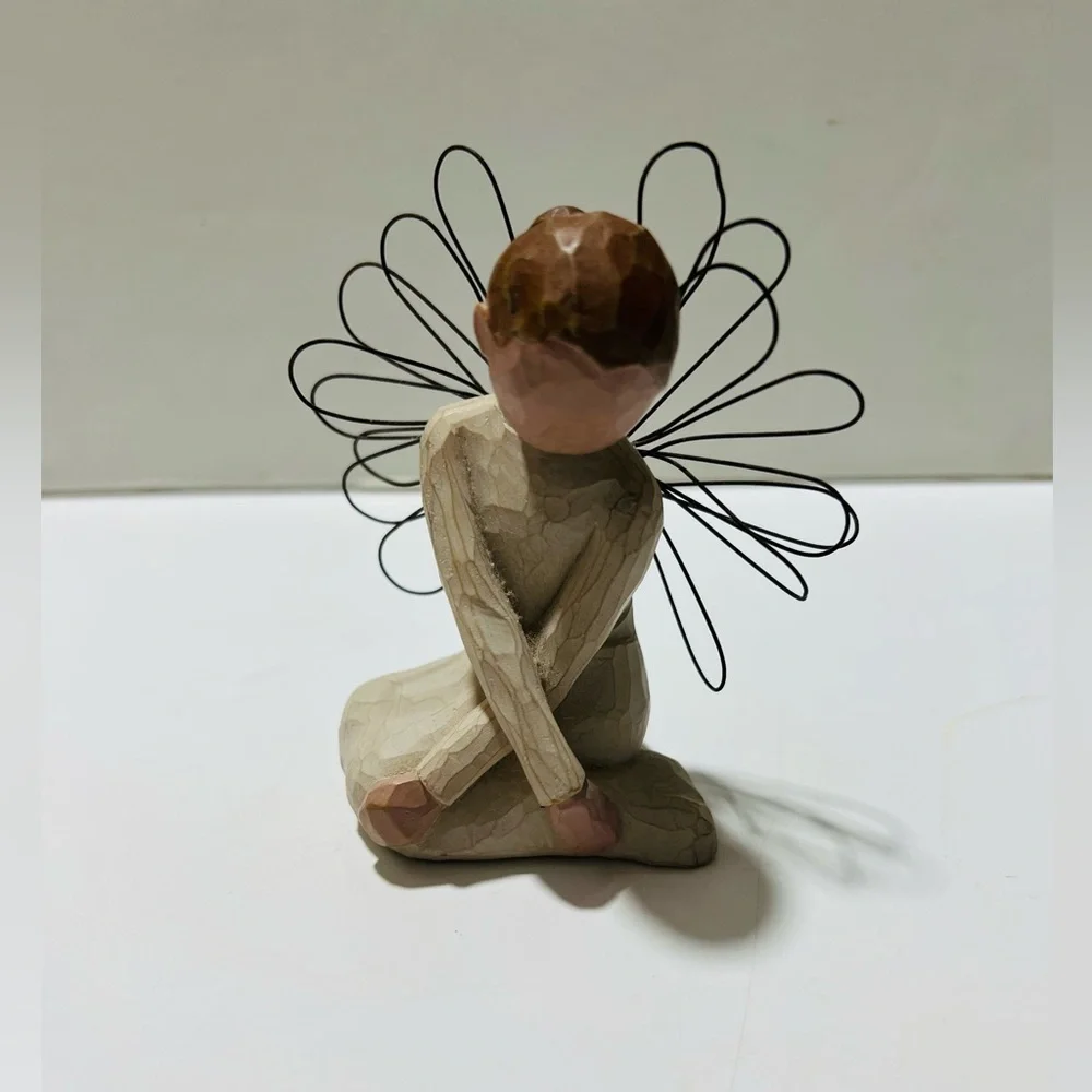 Willow Tree Figurines (2) Angels of Prayers 1999 and 2002 Metal Wings